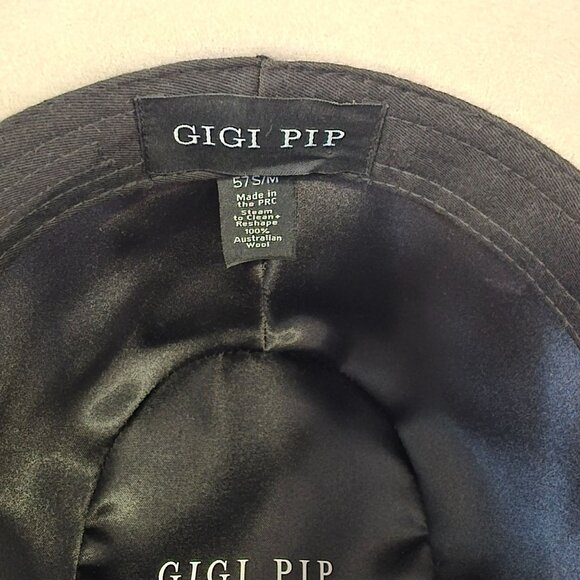 Gigi Pip Australian Wool Fedora Hat Womens 57 S/M Classic Quiet Luxury Confident - Picture 6 of 9